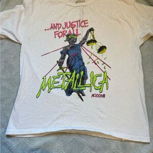 Metallica "And Justice For All" Shirt Band Tour Metal Concert Blind Money YLarge